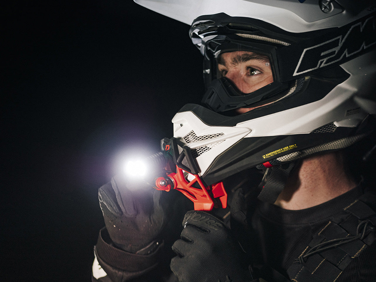 quickfire mini led light helmet motorcyclist